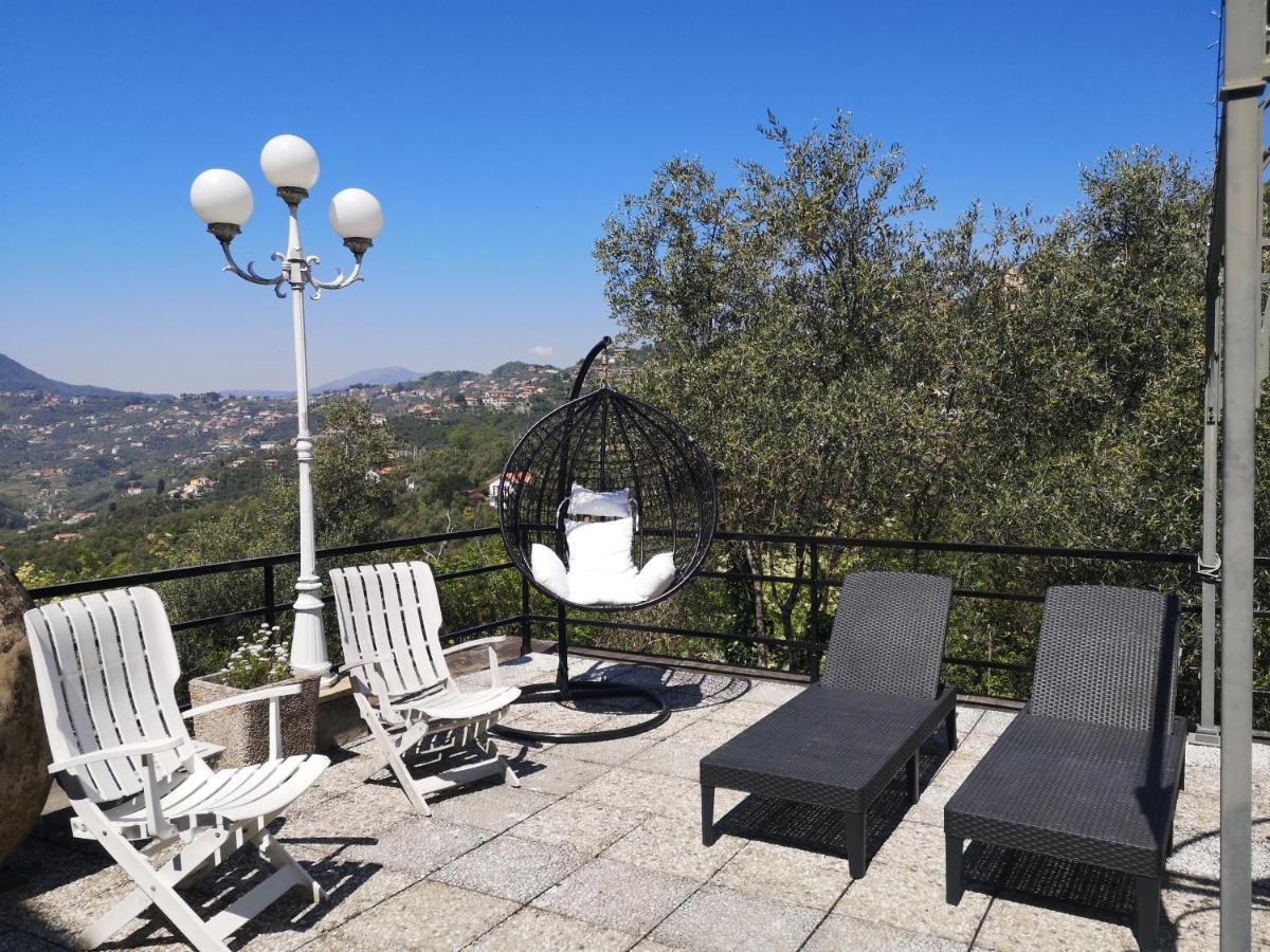 La Vivagna - Casa Vista Mare Tra Gli Ulivi Villa Leivi Buitenkant foto