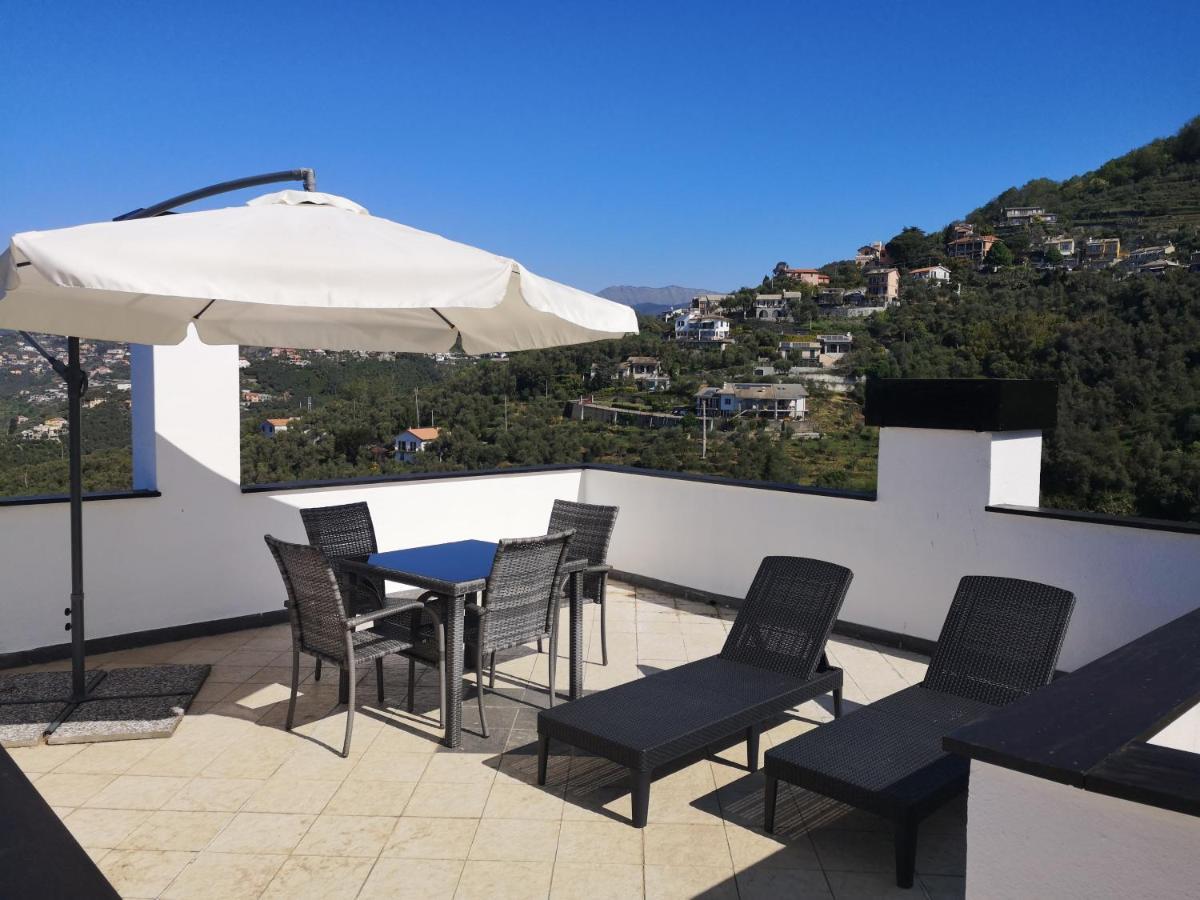 La Vivagna - Casa Vista Mare Tra Gli Ulivi Villa Leivi Buitenkant foto