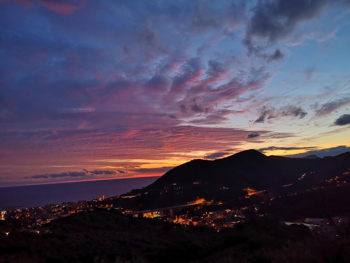 La Vivagna - Casa Vista Mare Tra Gli Ulivi Villa Leivi Buitenkant foto