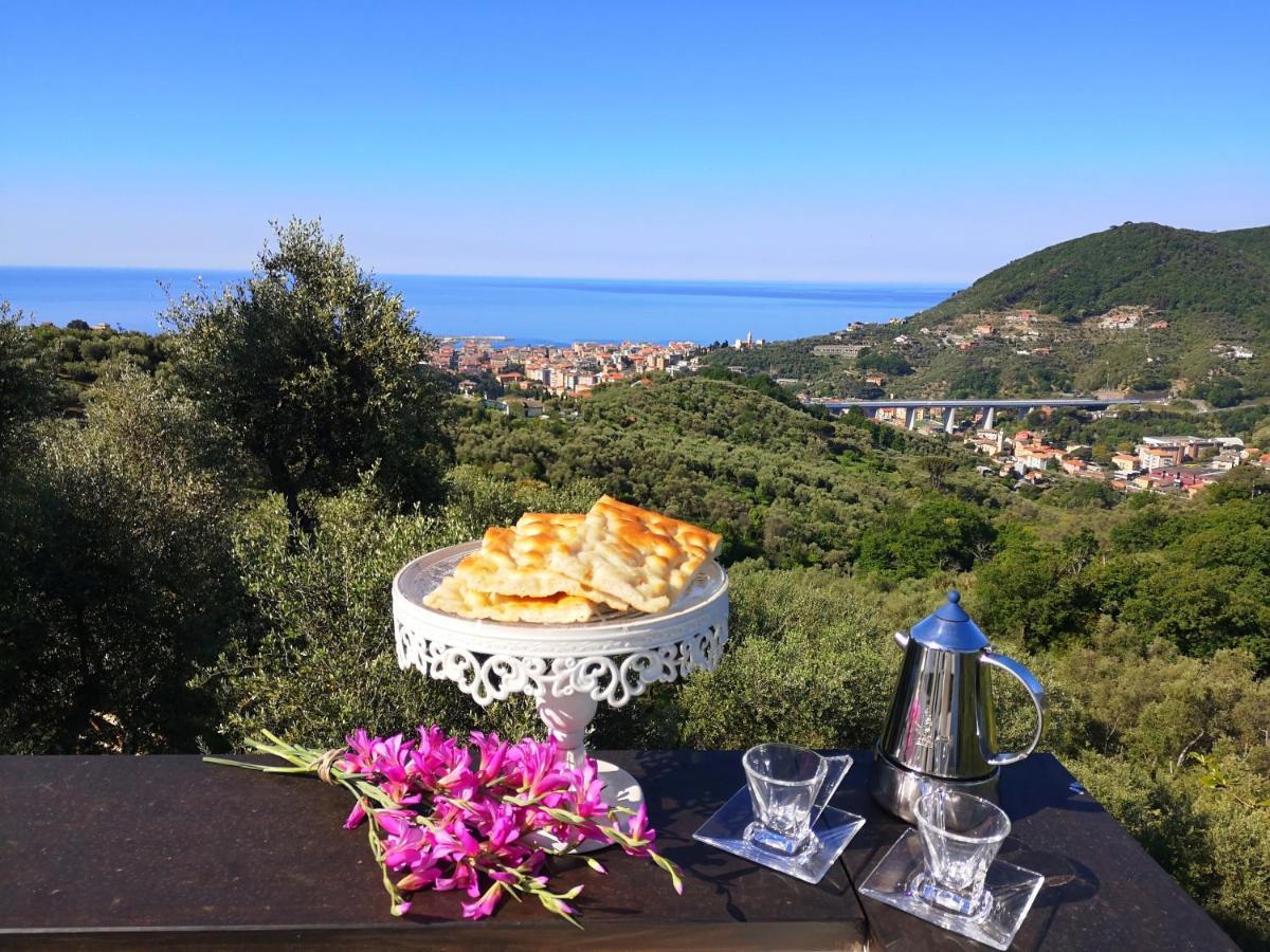 La Vivagna - Casa Vista Mare Tra Gli Ulivi Villa Leivi Buitenkant foto